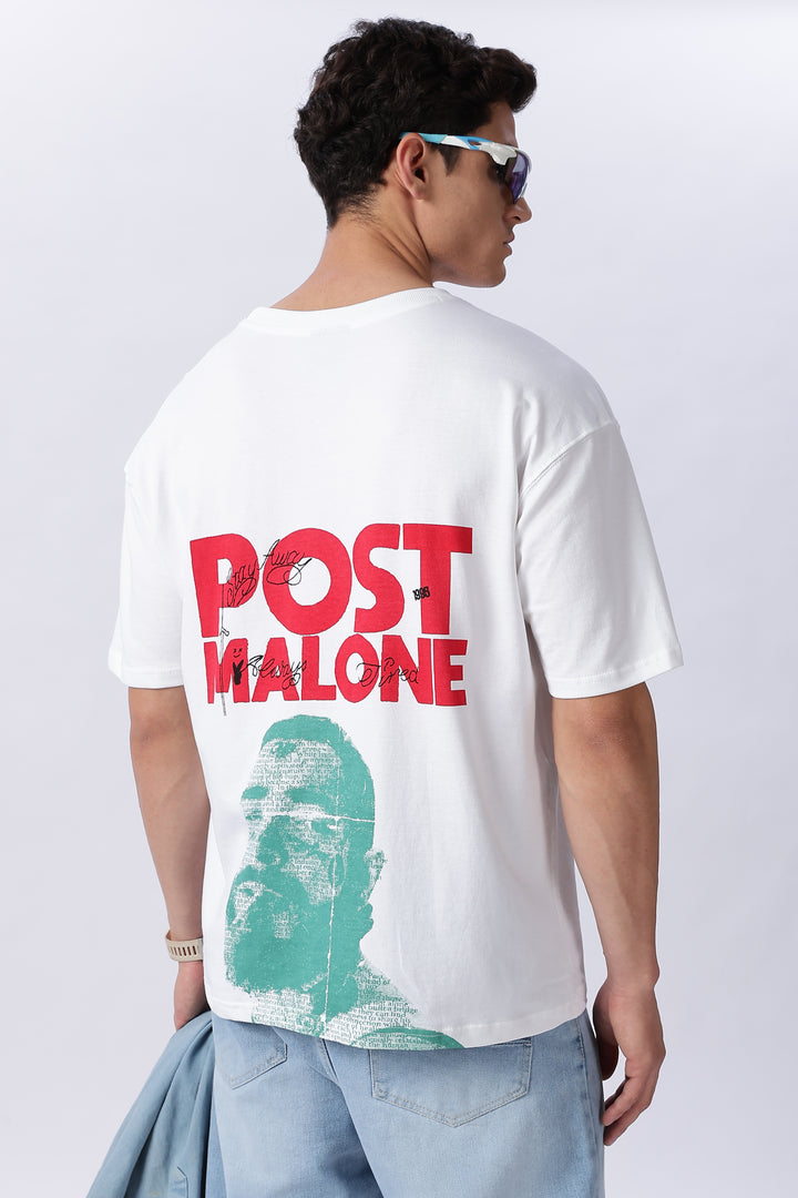 Post Malone: White Oversized T-shirt