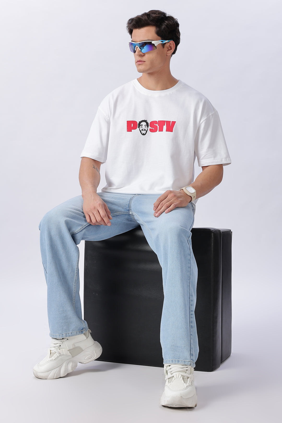 Post Malone: White Oversized T-shirt