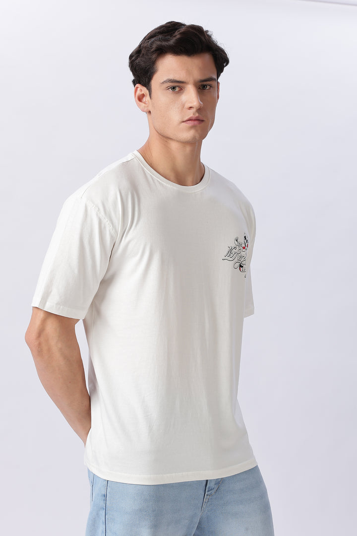 No Regrets: White Oversized T-shirt