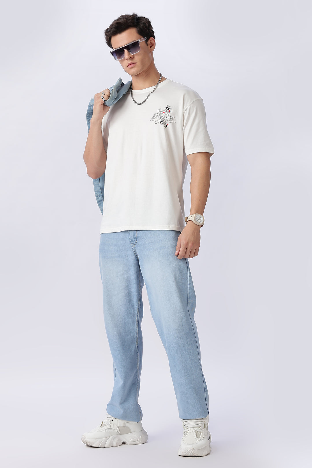 No Regrets: White Oversized T-shirt