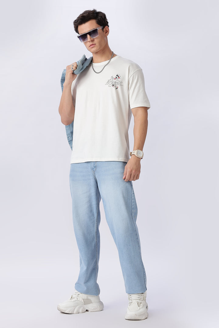 No Regrets: White Oversized T-shirt
