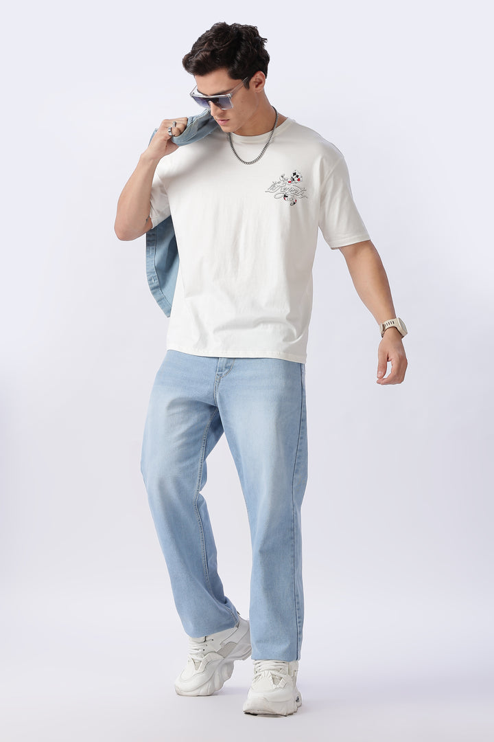 No Regrets: White Oversized T-shirt