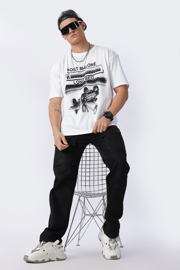 Trillionare : White Oversized T-shirt