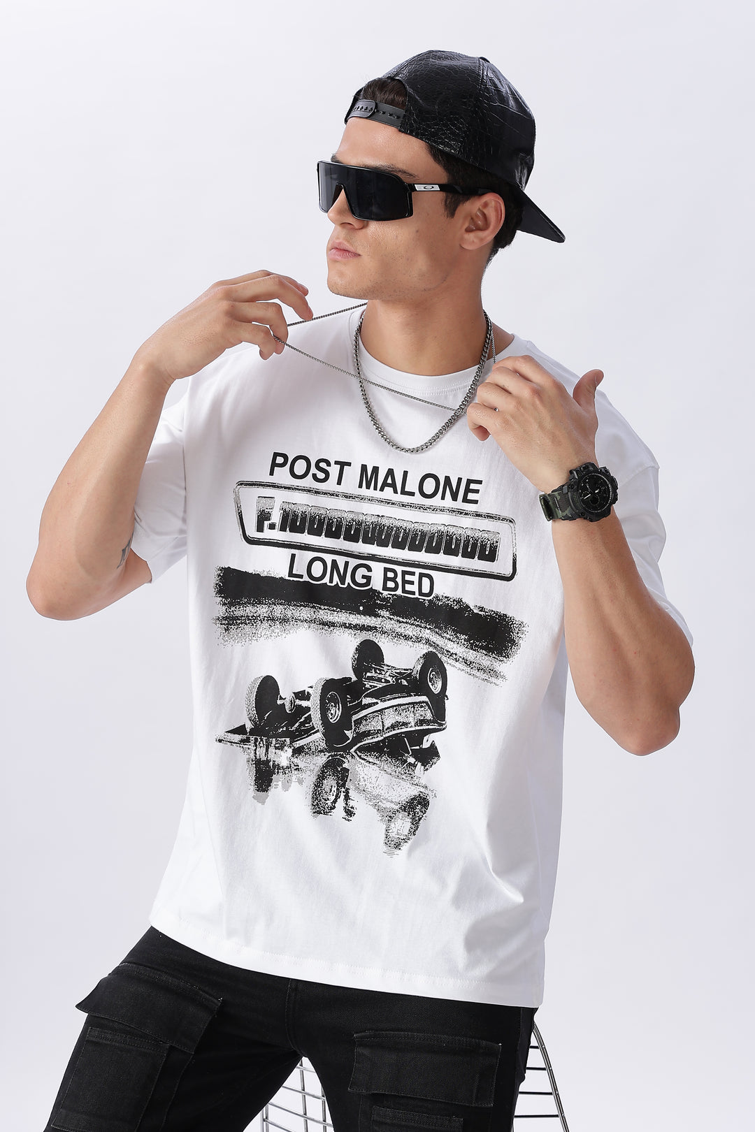Trillionare : White Oversized T-shirt