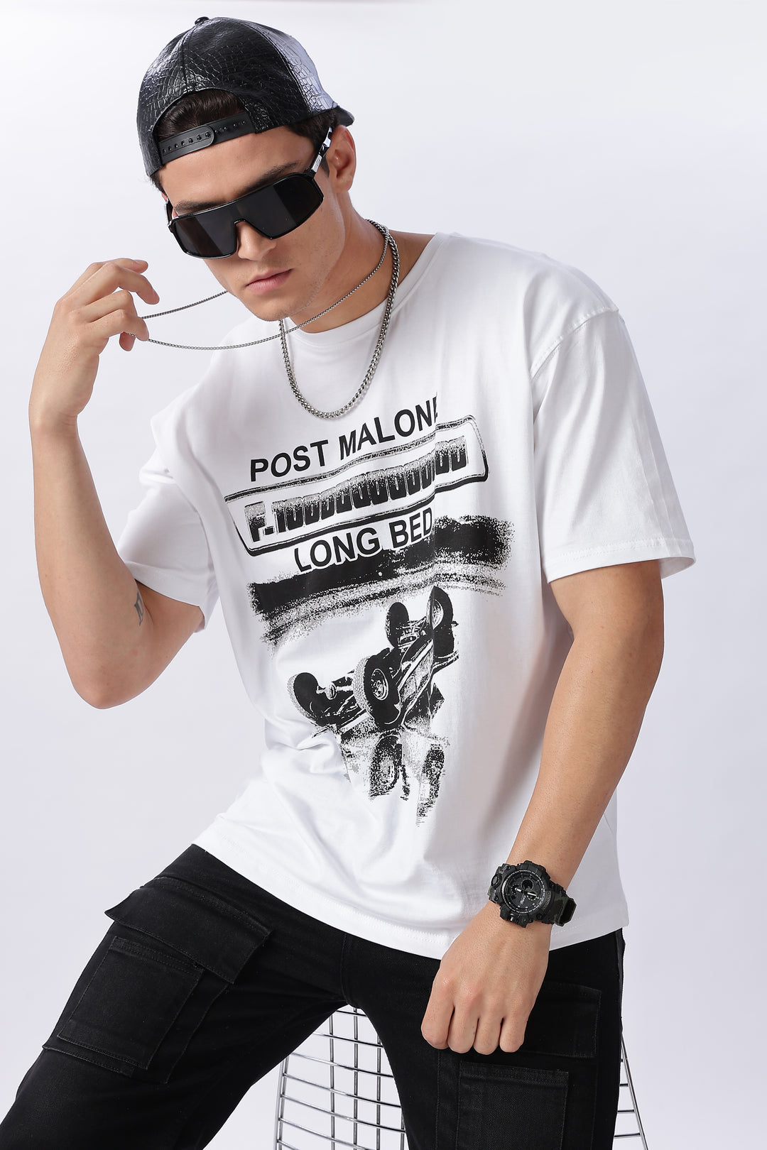 Trillionare : White Oversized T-shirt