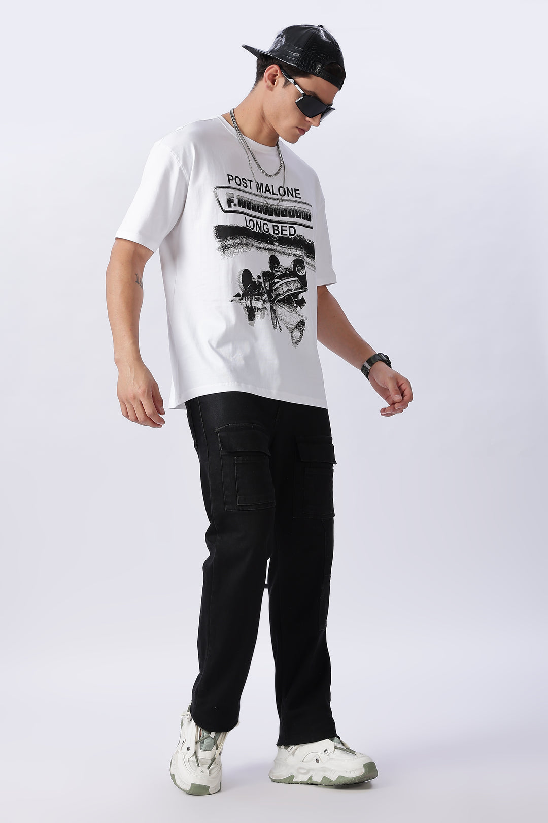 Trillionare : White Oversized T-shirt