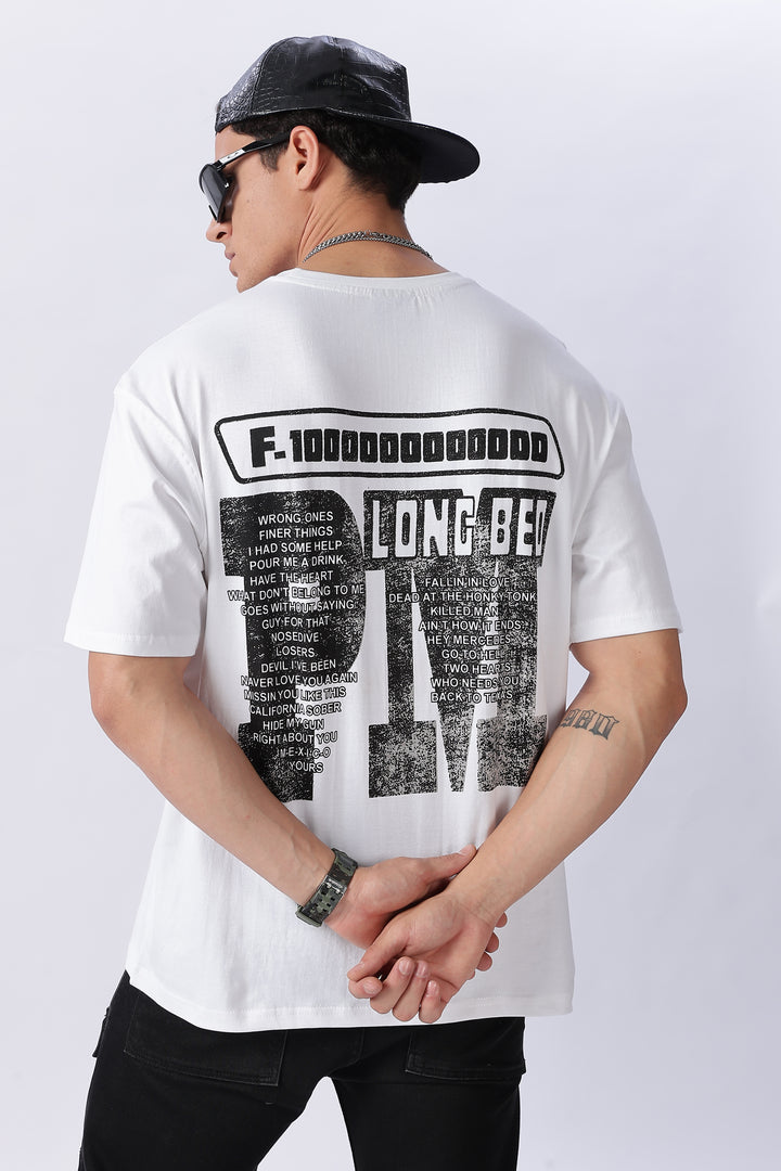 Trillionare : White Oversized T-shirt
