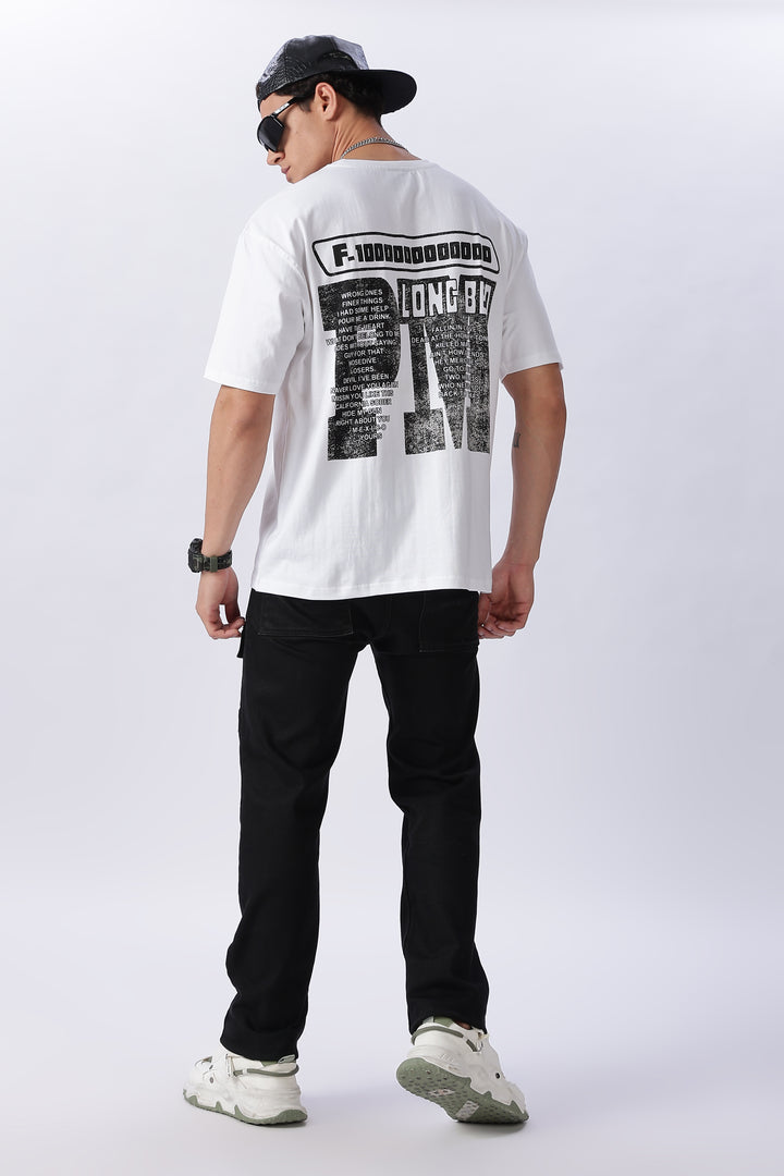 Trillionare : White Oversized T-shirt