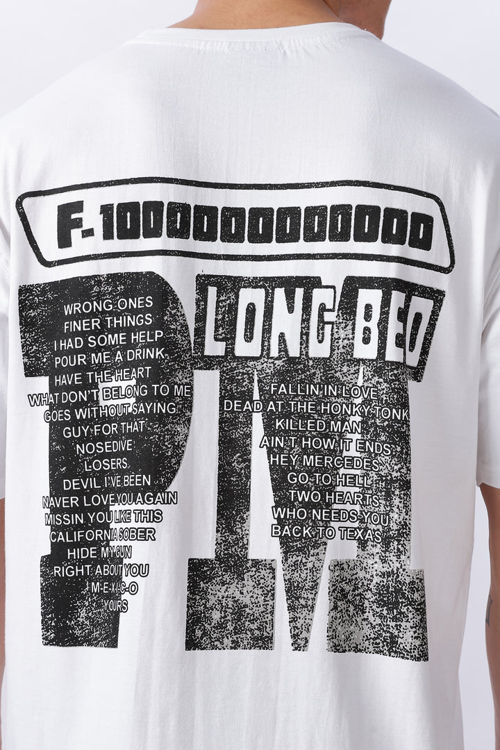 Trillionare : White Oversized T-shirt