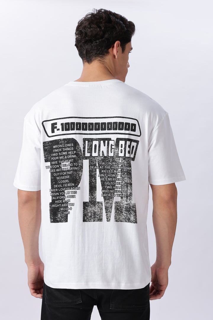 Trillionare : White Oversized T-shirt