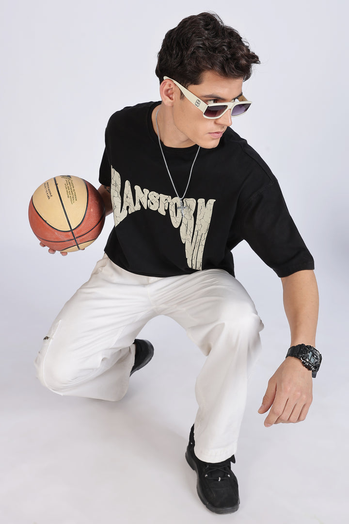 Transform: Black Washed Oversized T-shirt