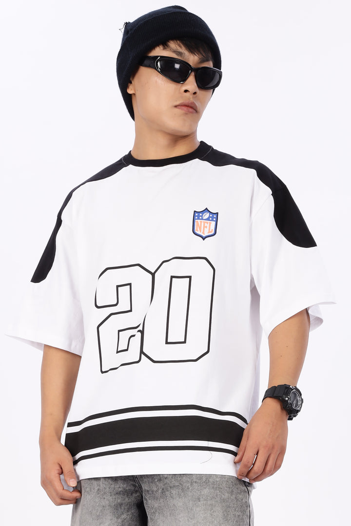 NFL: Black & White Oversized T-shirt