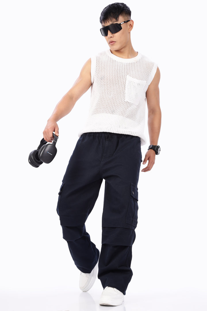 Parachute: Navy Twill Cargo Pants