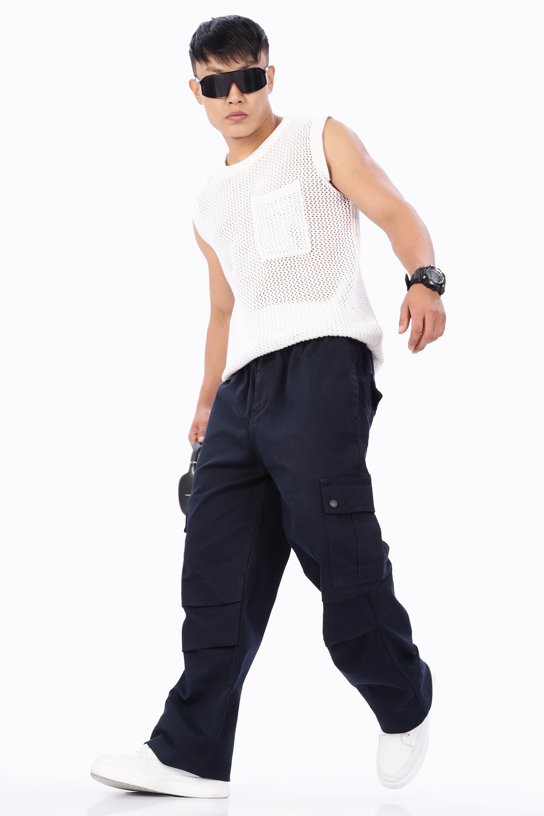 Parachute: Navy Twill Cargo Pants