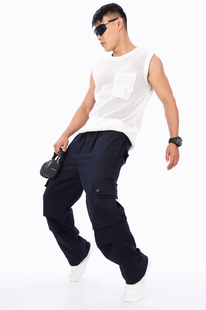 Parachute: Navy Twill Cargo Pants