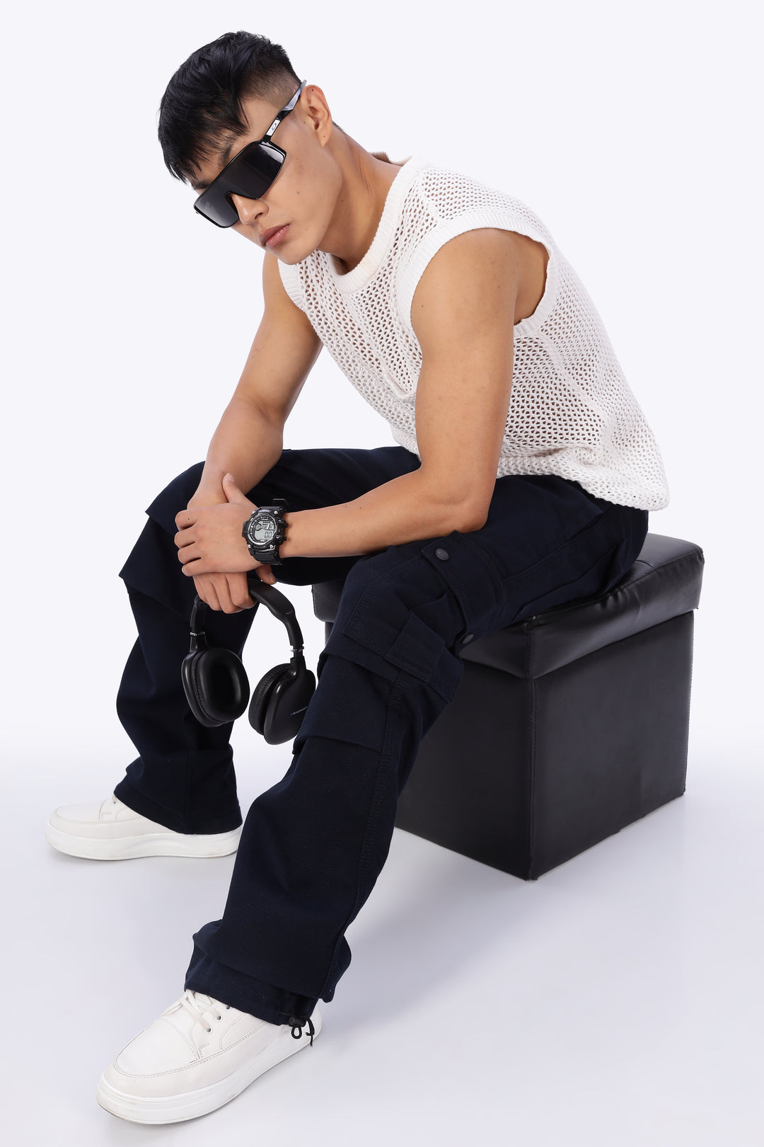 Parachute: Navy Twill Cargo Pants