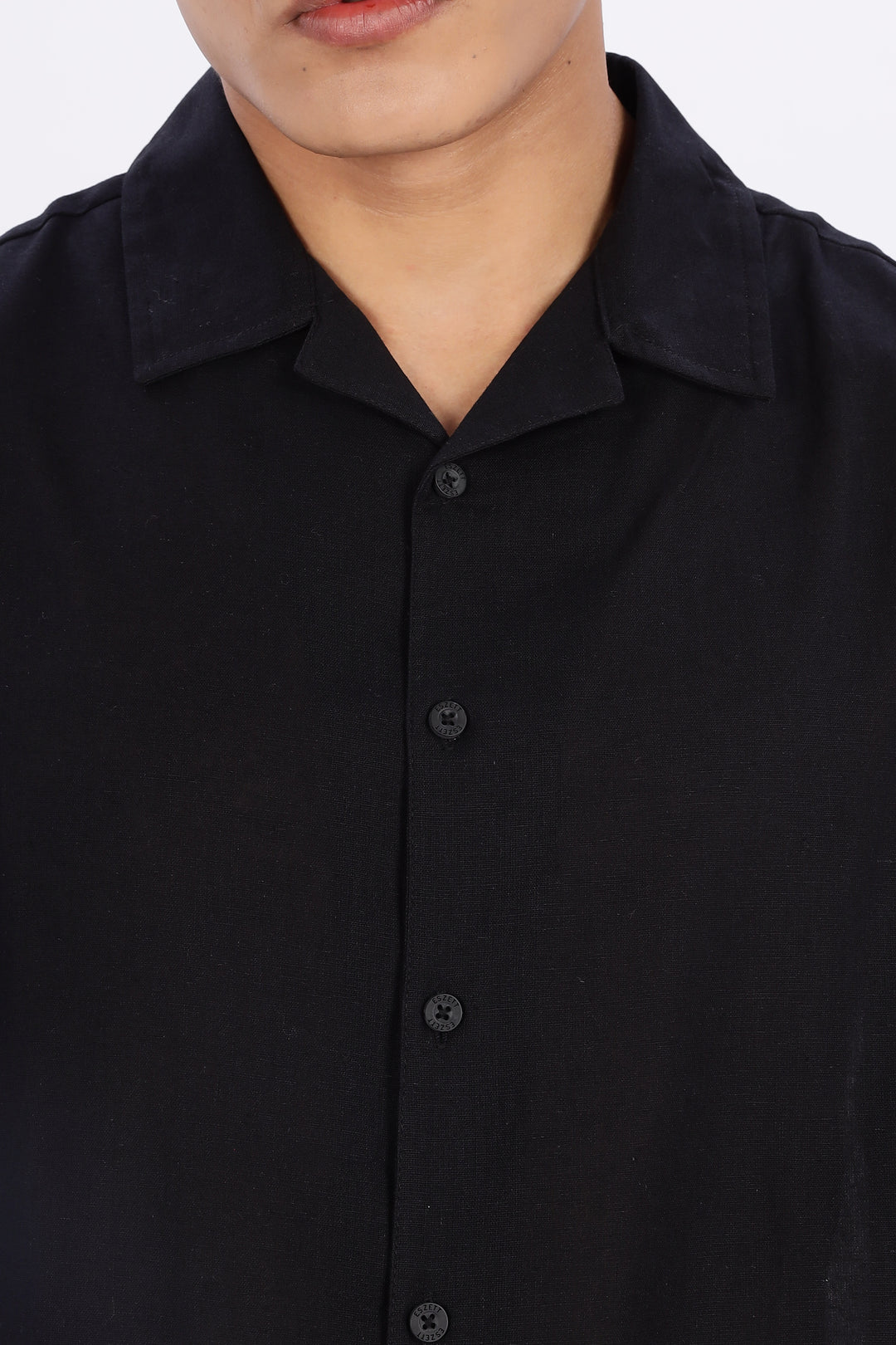 Boxy Fit: Cowboy Linen Black Cuban Shirt
