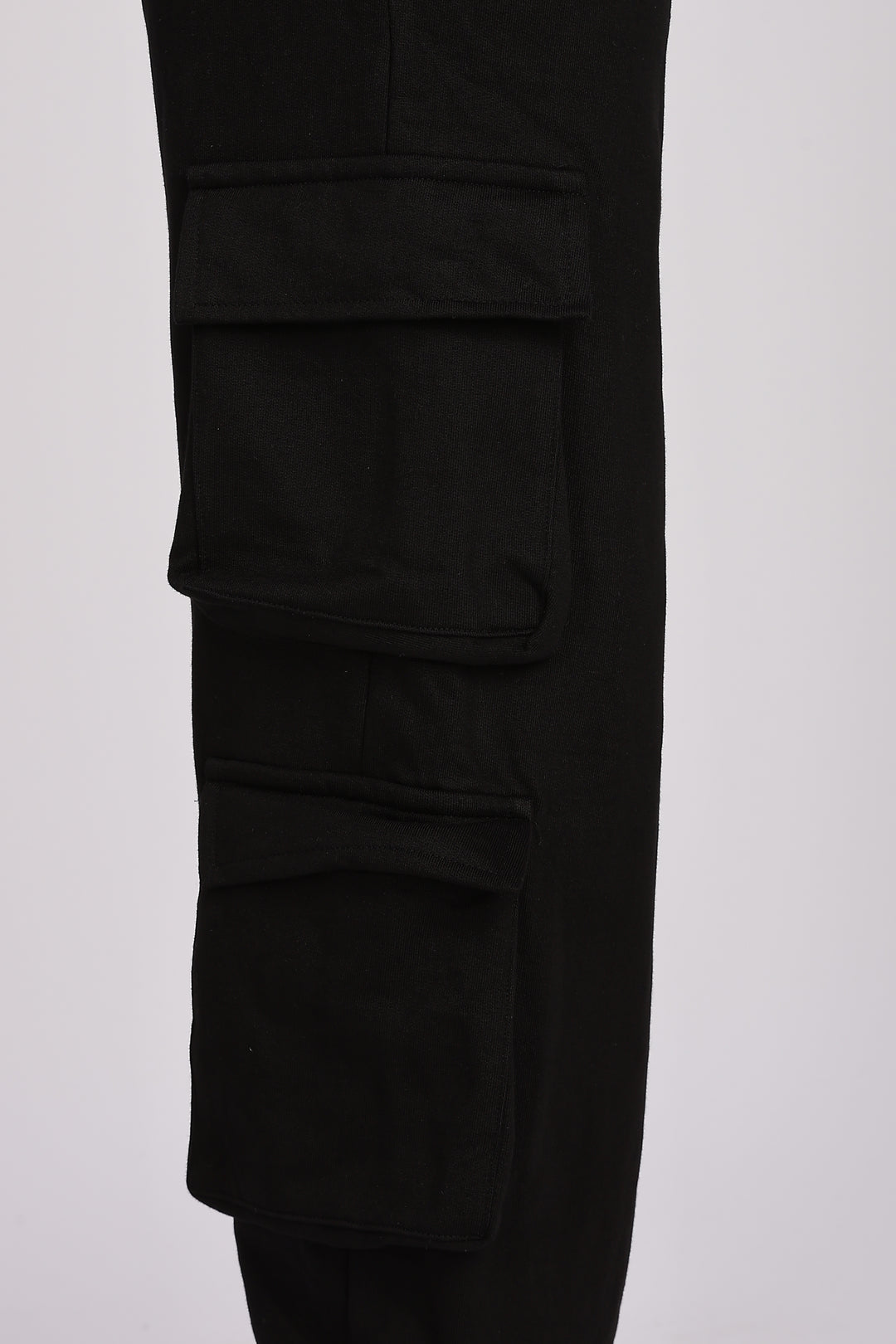Multi Pockets: Black Cargo Joggers