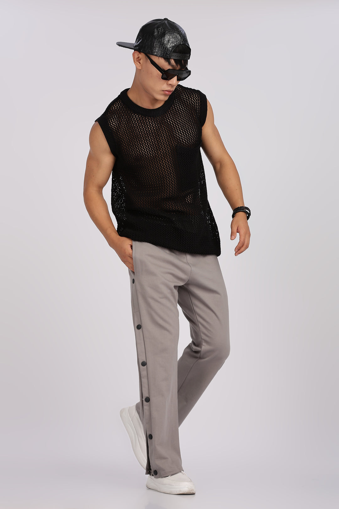 Grey Flap Joggers