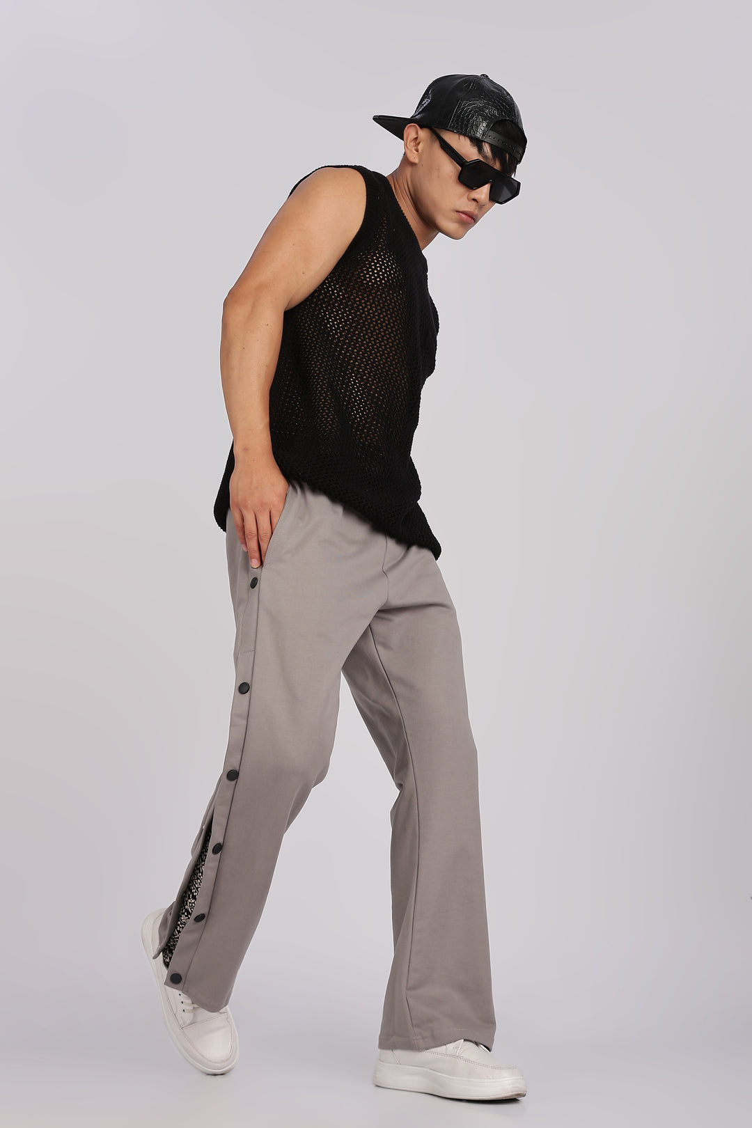 Grey Flap Joggers