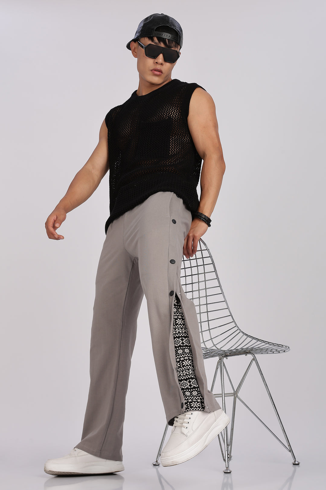 Grey Flap Joggers