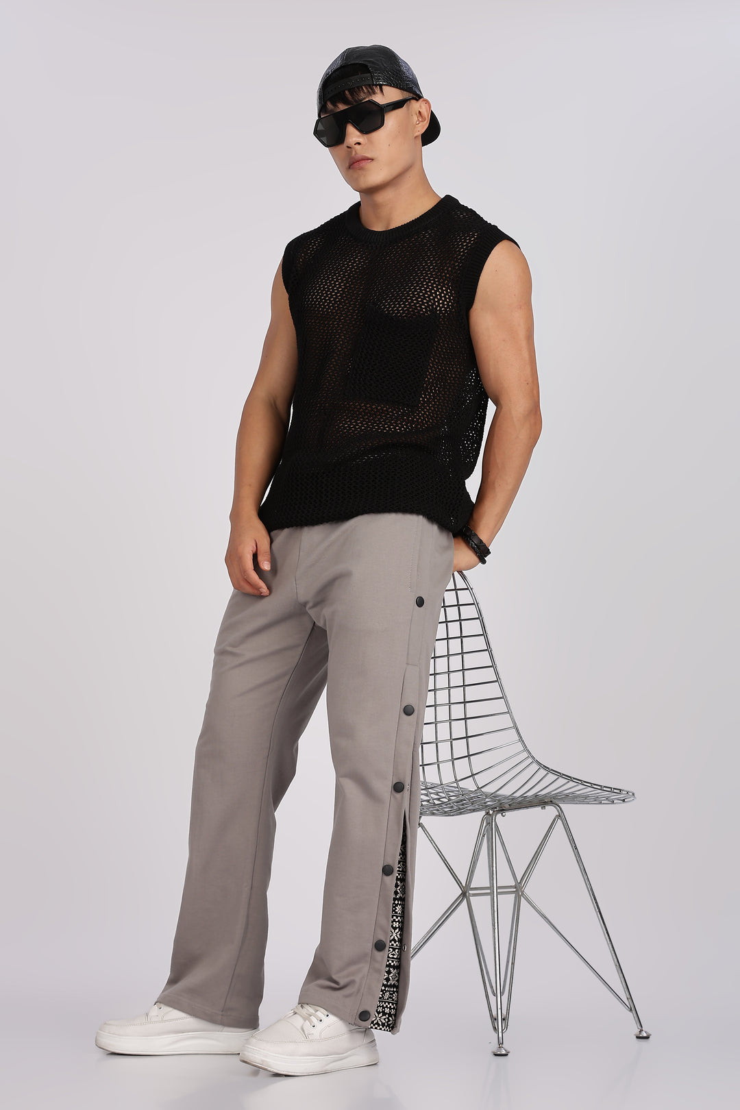 Grey Flap Joggers