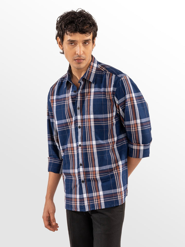 Twill: Navy & Brown 3
