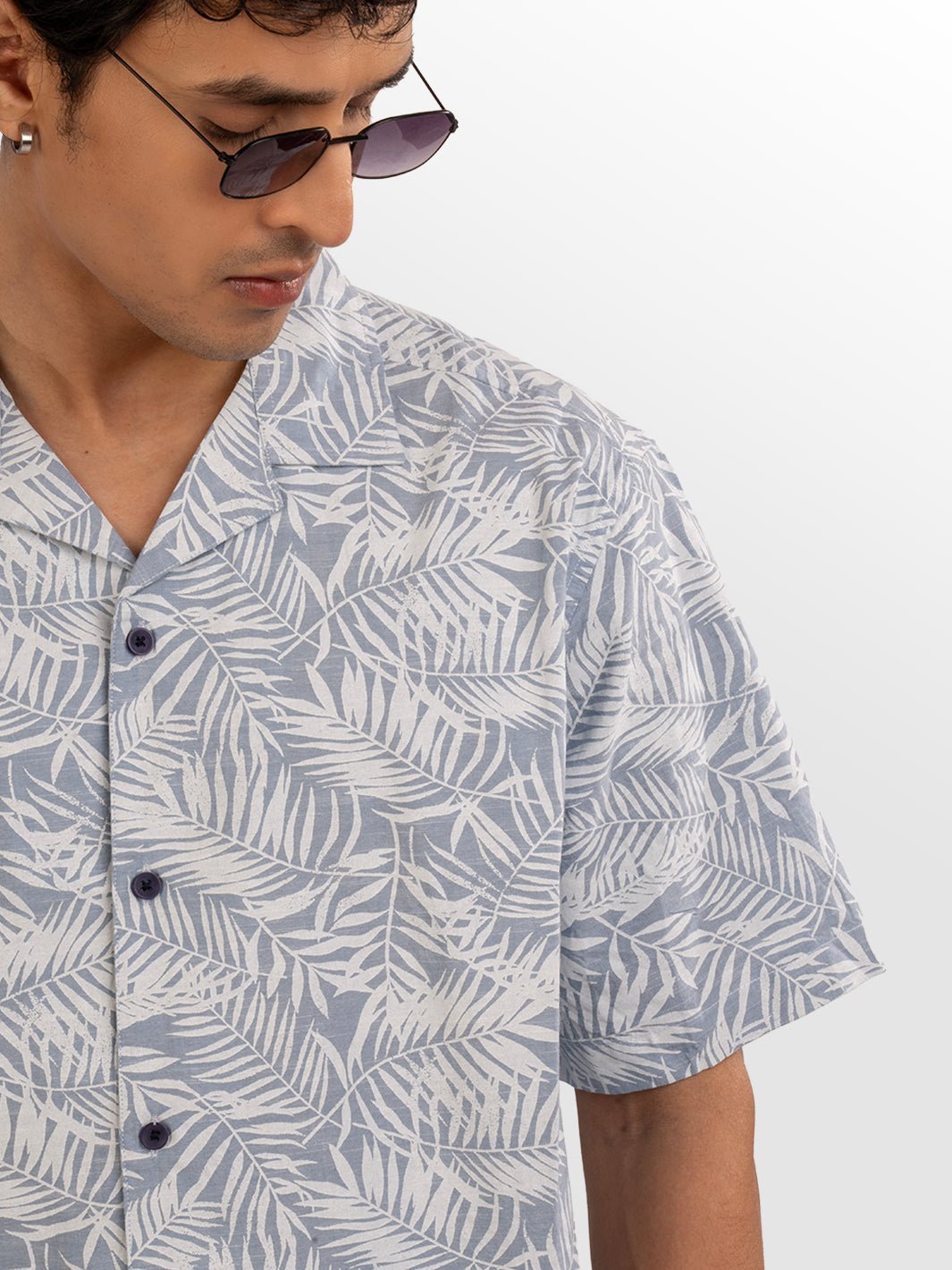Blue Leafy Shirt 6