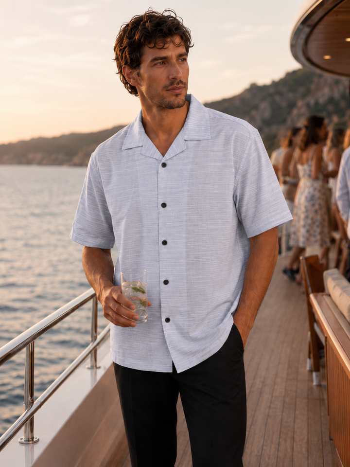 Ambience Blue Cuban Shirt