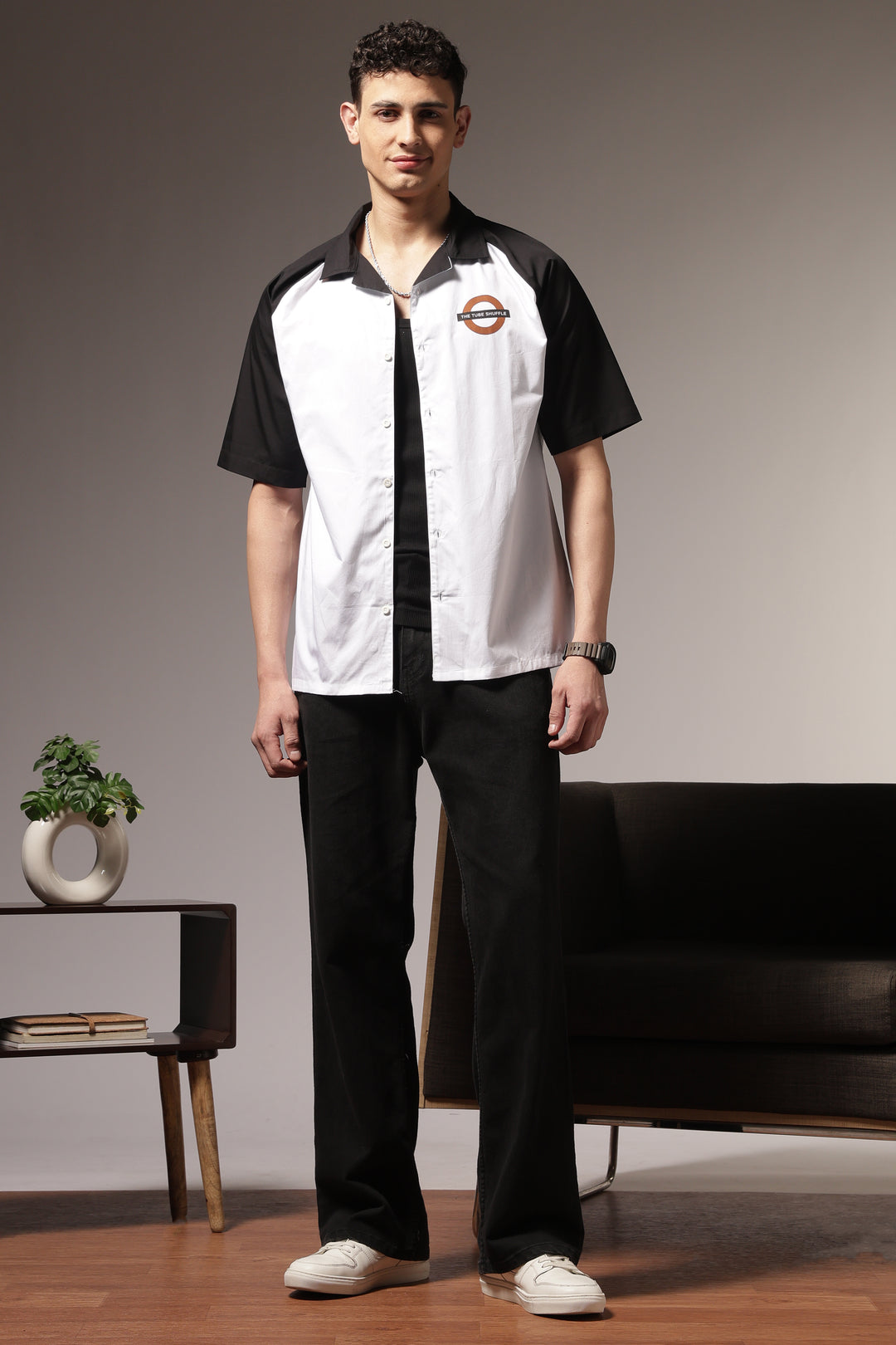 Shuttle: Oversized Black & White Shirt
