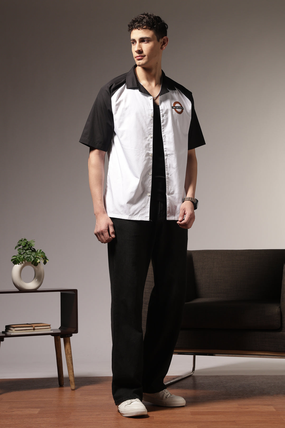 Shuttle: Oversized Black & White Shirt