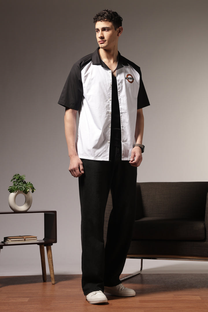 Shuttle: Oversized Black & White Shirt