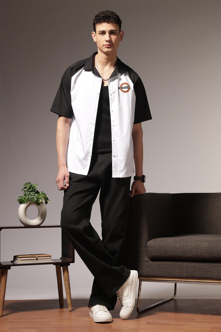 Shuttle: Oversized Black & White Shirt