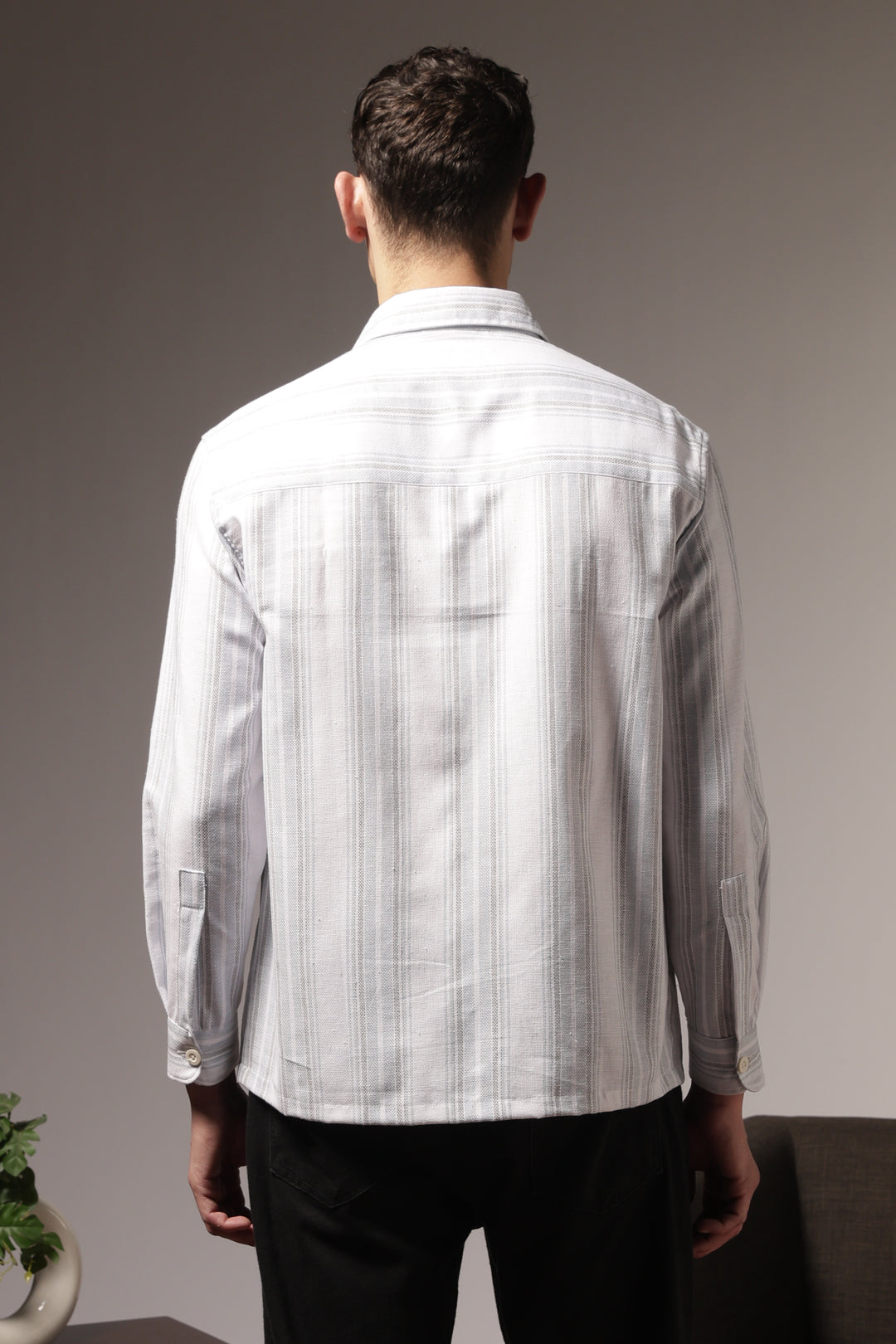 Pockets: Mint Green Streaks Shirt
