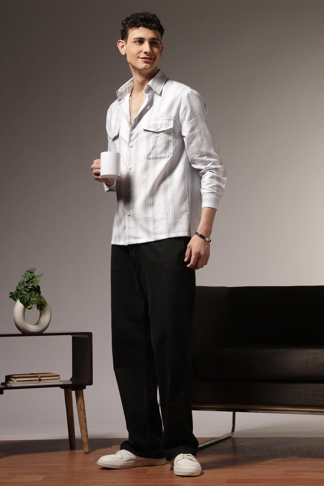 Pockets: Mint Green Streaks Shirt