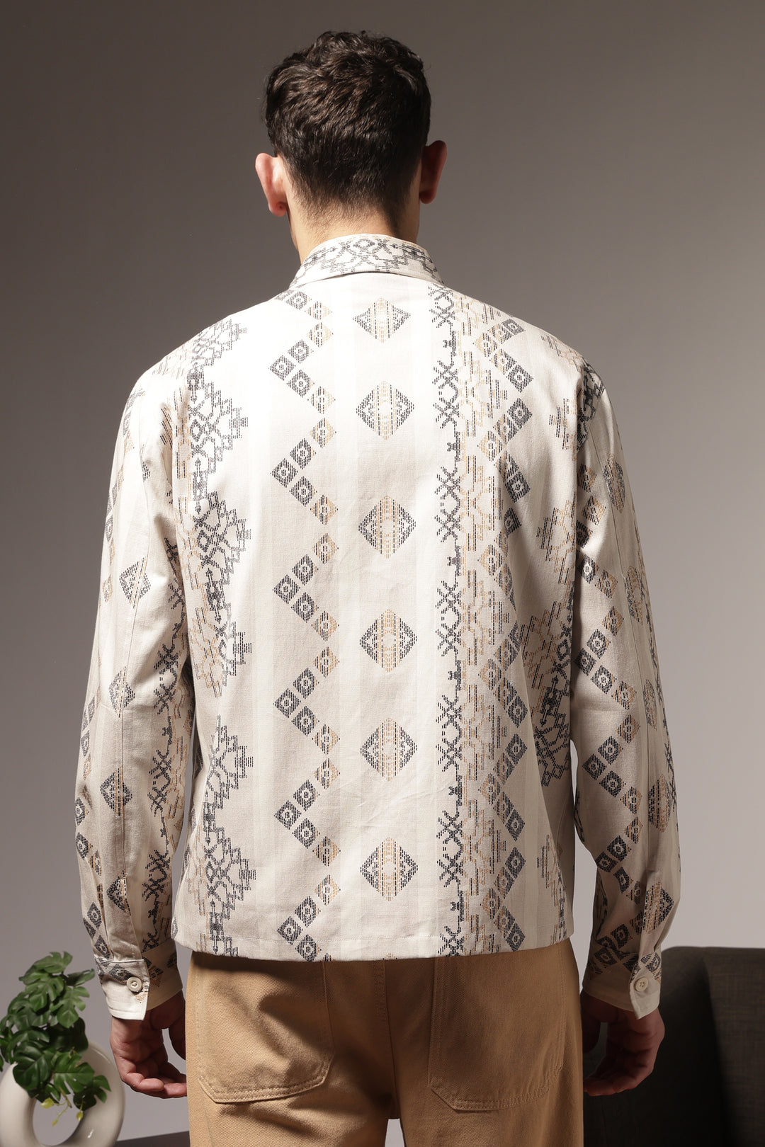 Jazzy: Ethnic Printed Cotton Shirt