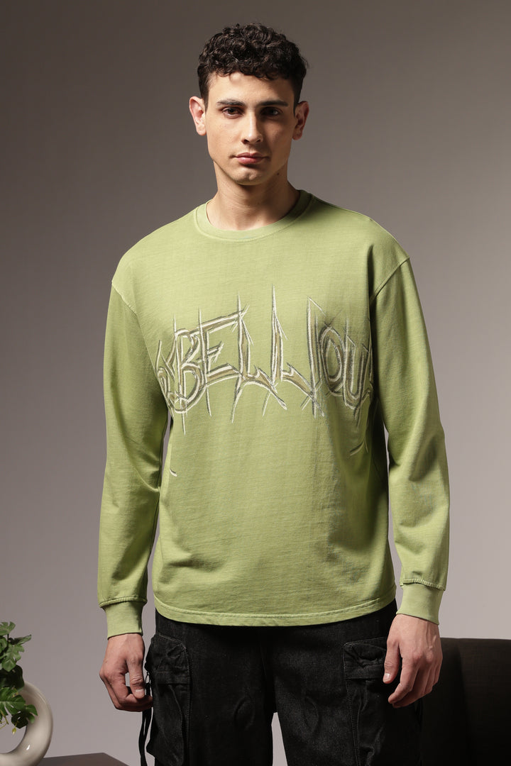 Rebellious: Green Oversized T-shirt