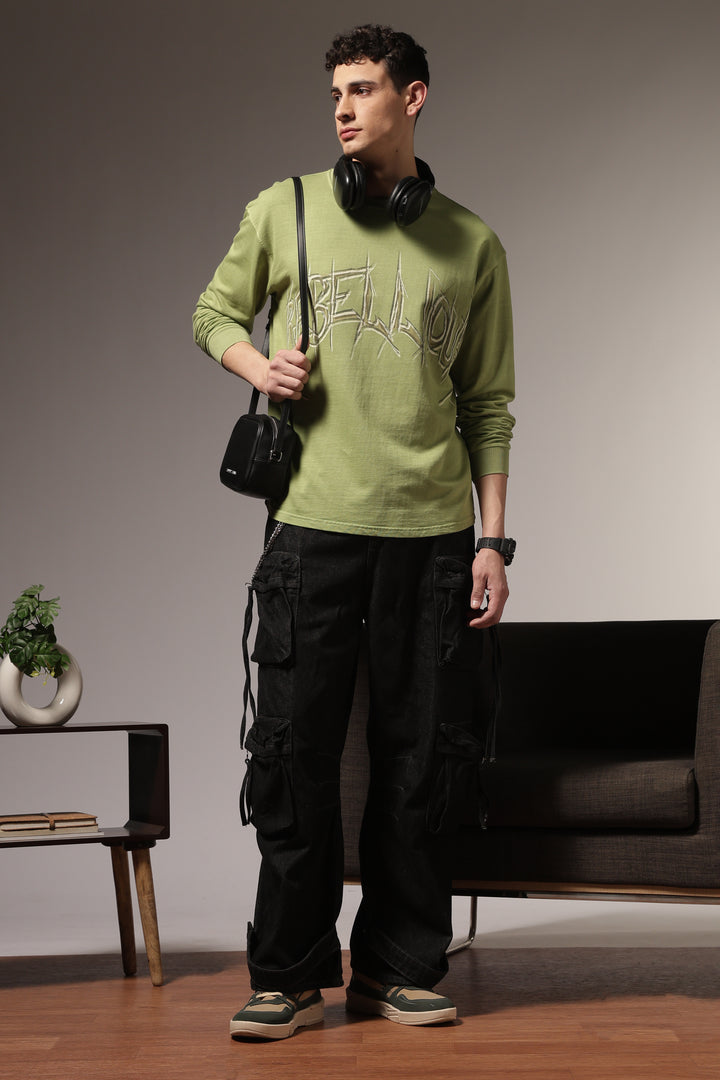 Rebellious: Green Oversized T-shirt