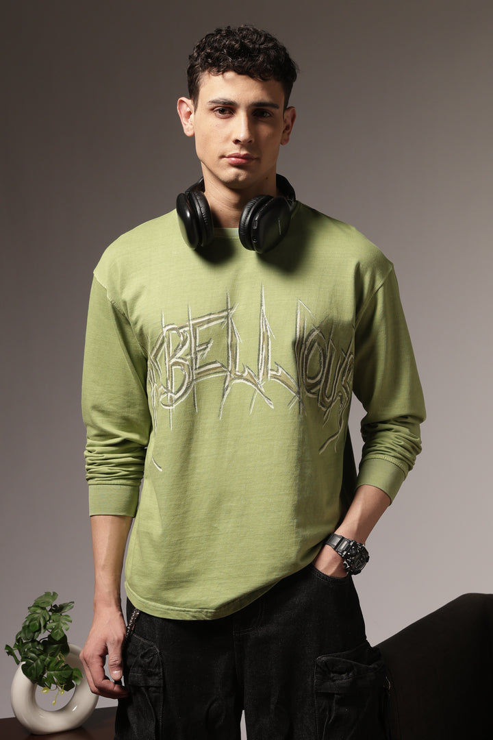 Rebellious: Green Oversized T-shirt