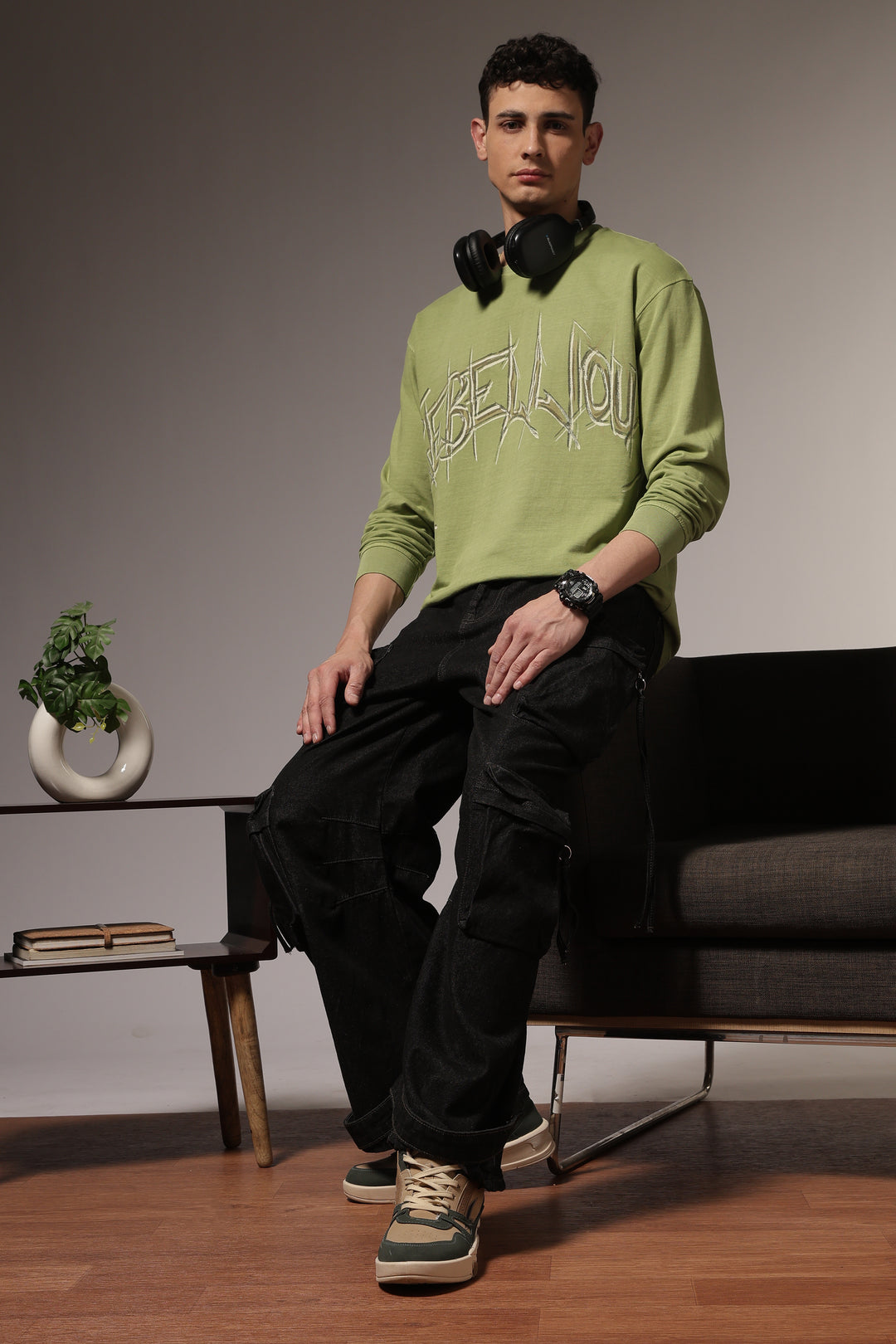 Rebellious: Green Oversized T-shirt