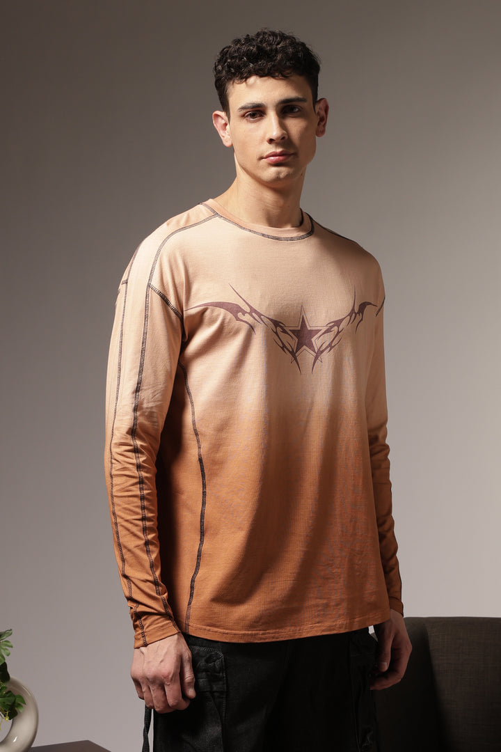 Ombre: Brown Oversized Tshirt