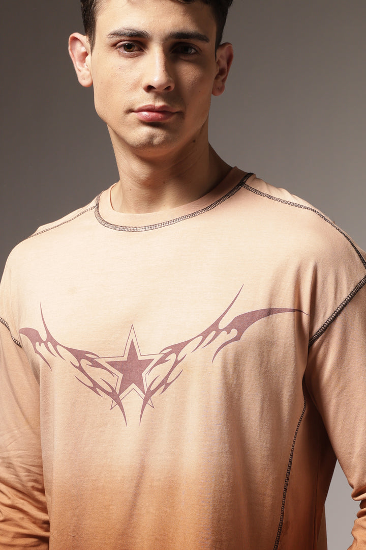 Ombre: Brown Oversized Tshirt