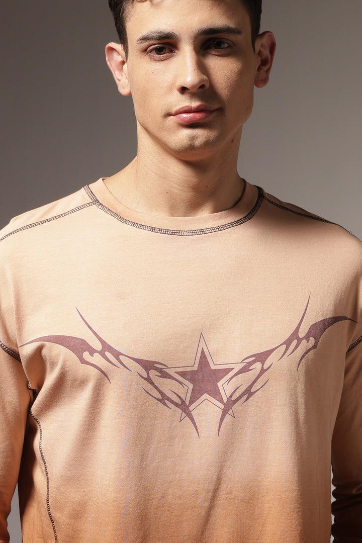 Ombre: Brown Oversized Tshirt