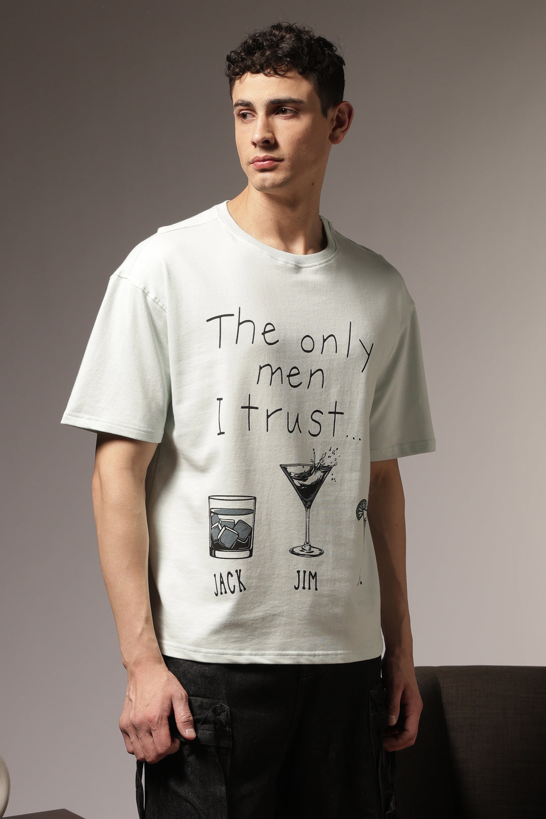 Trust Issues: Light Blue Oversized Tshirt