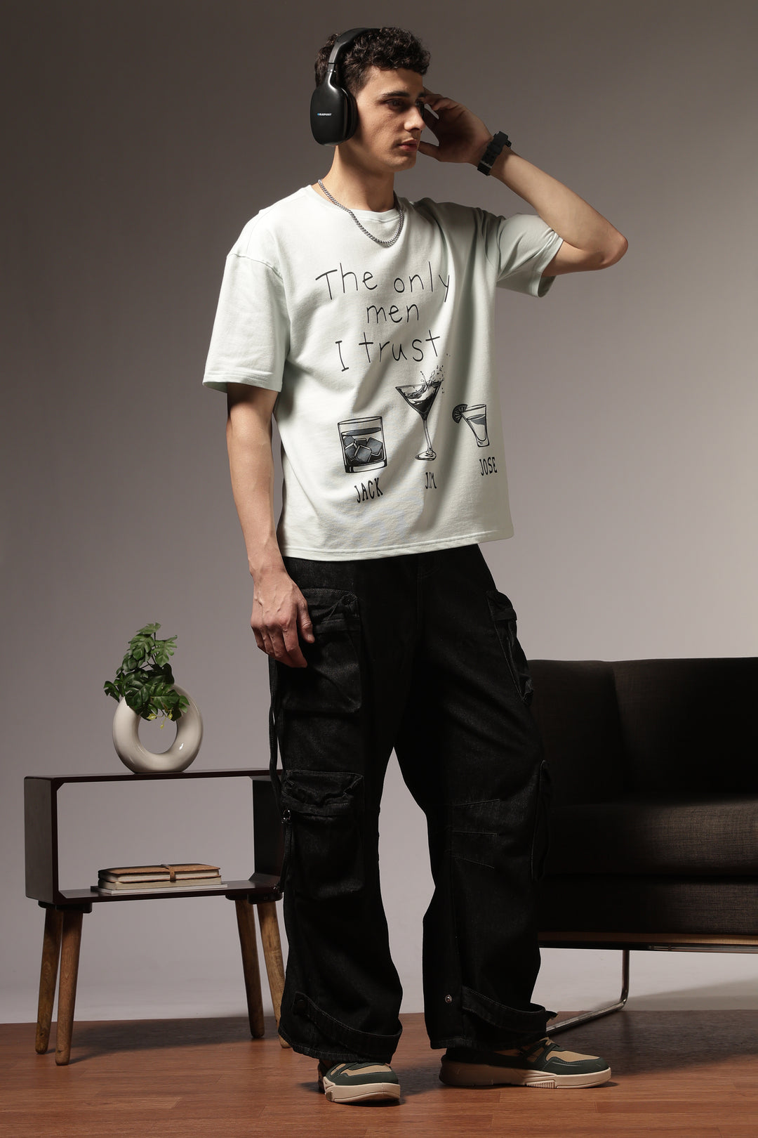 Trust Issues: Light Blue Oversized Tshirt