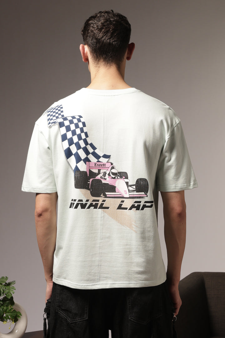 Final Lap: Light Blue Oversized T-shirt