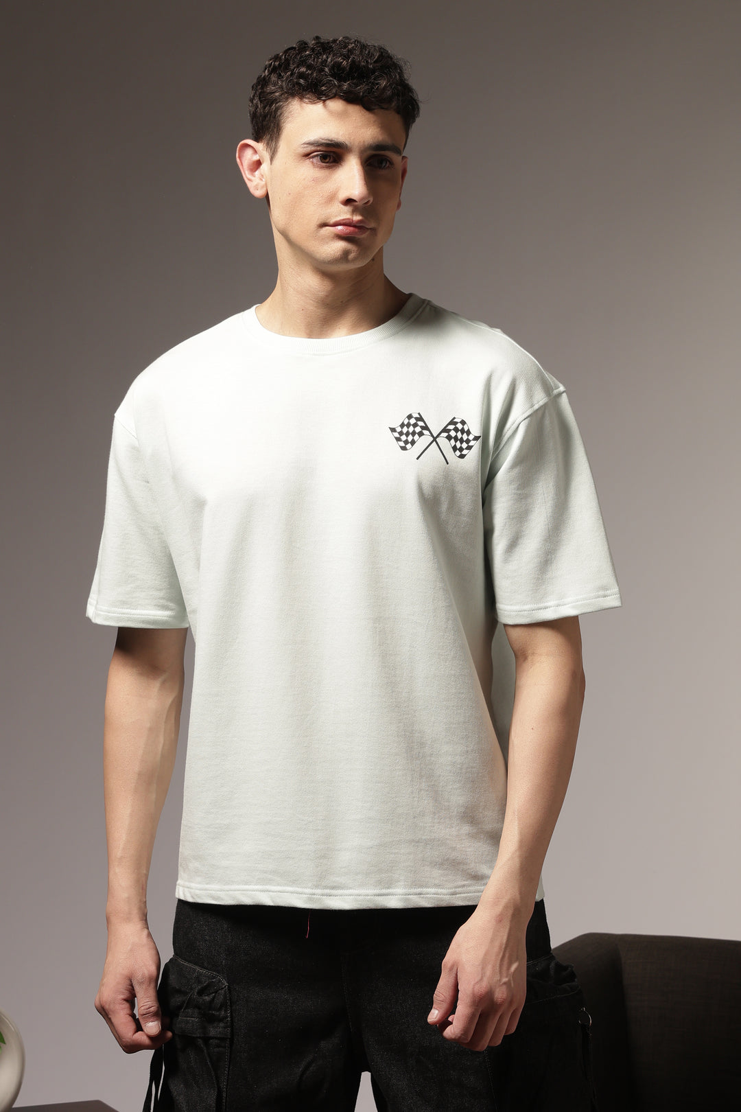 Final Lap: Light Blue Oversized T-shirt