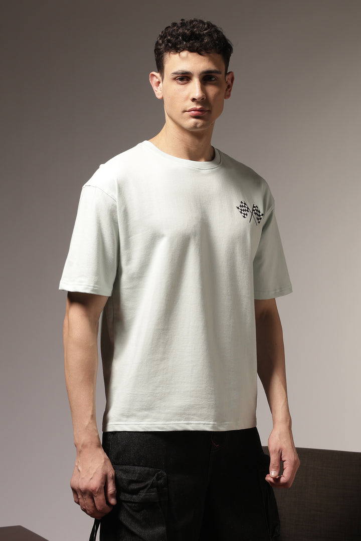 Final Lap: Light Blue Oversized T-shirt