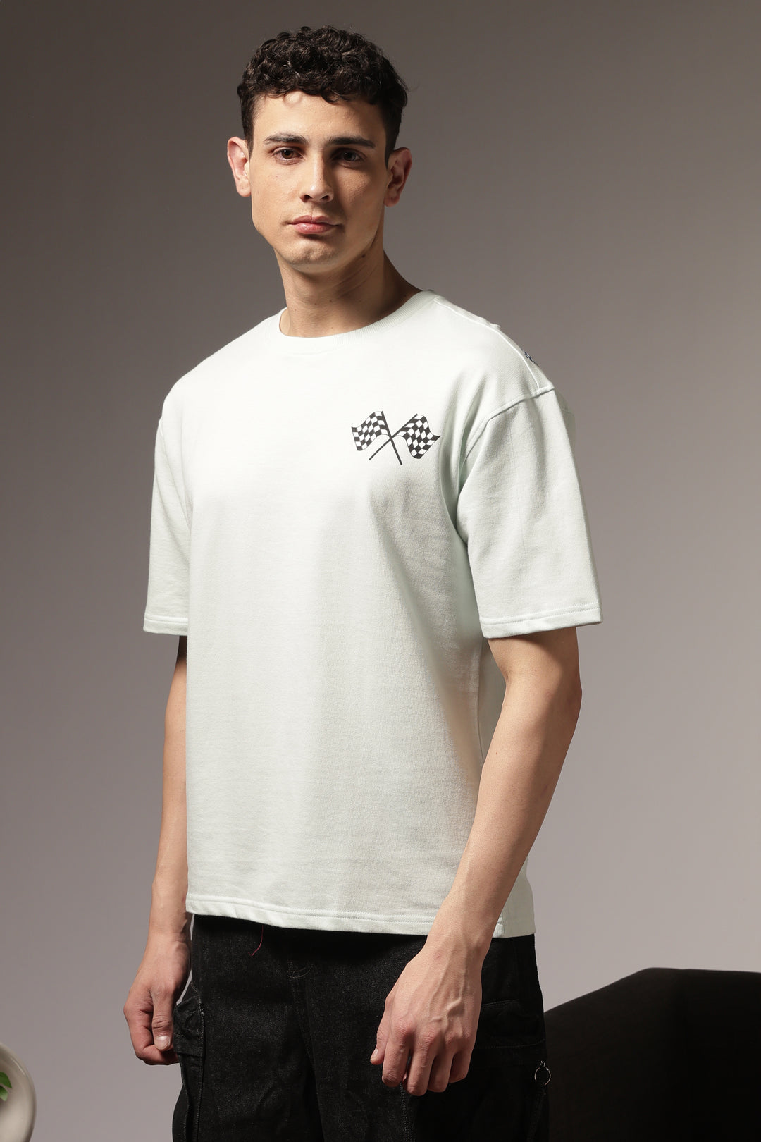 Final Lap: Light Blue Oversized T-shirt