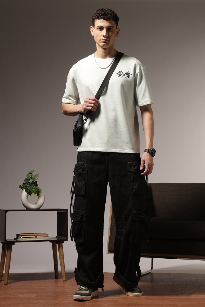 Final Lap: Light Blue Oversized T-shirt